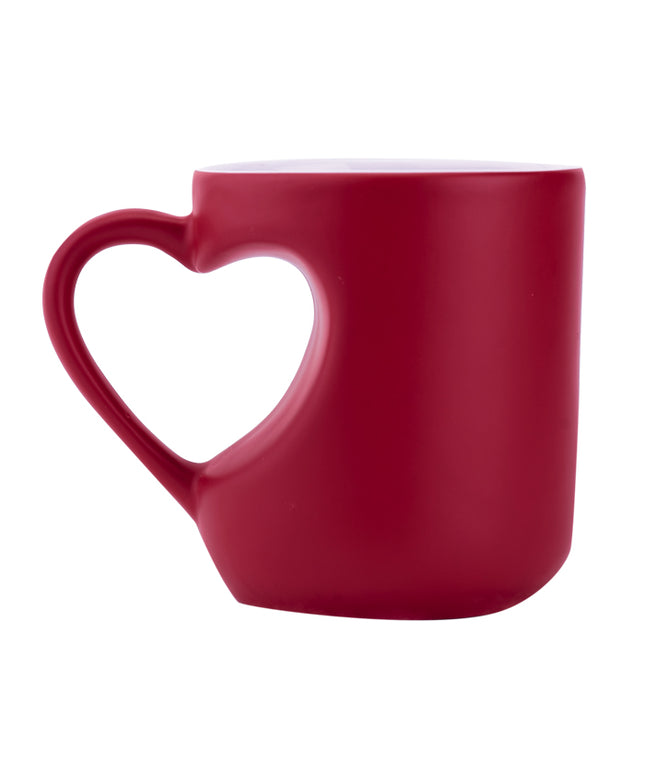 TAZA CORAZON ROJA