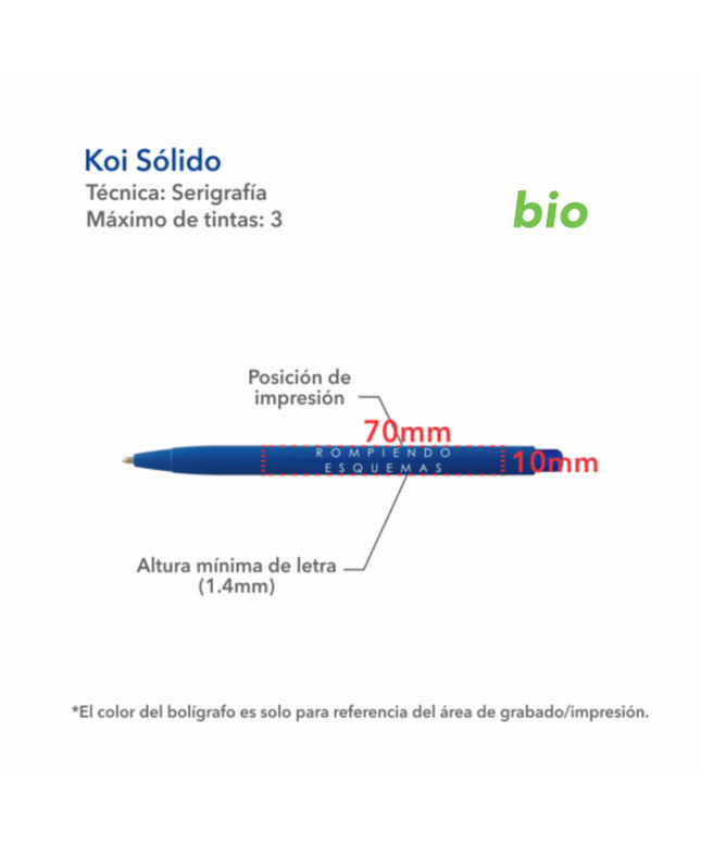 Koi Bio Sólido Tinta Negra